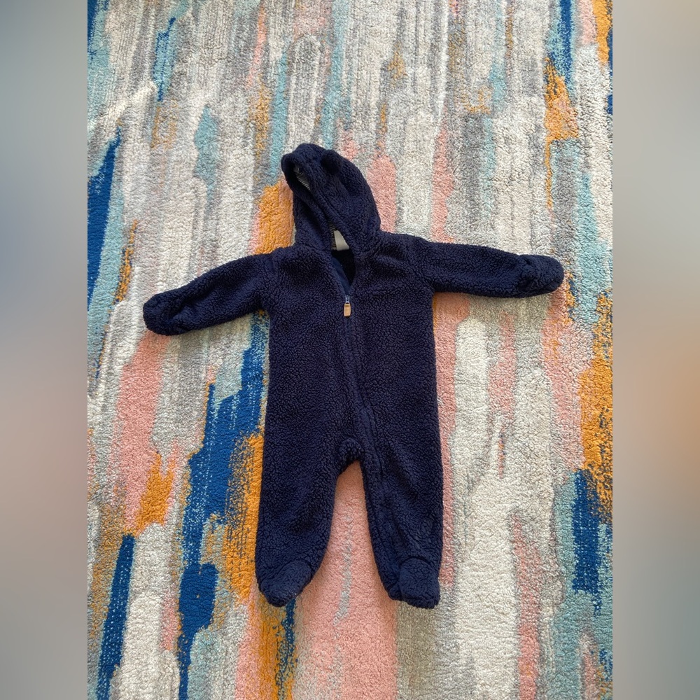 Navy Blue 9 month Carter’s Fleece Bear Onsie